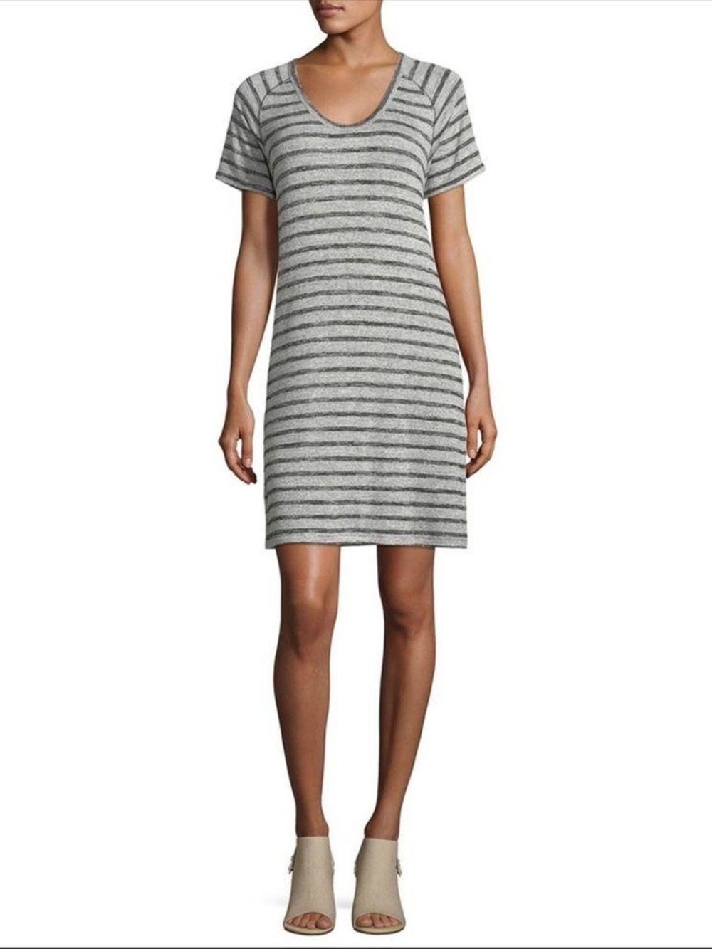 Rag & Bone Black and Grey Striped Dress